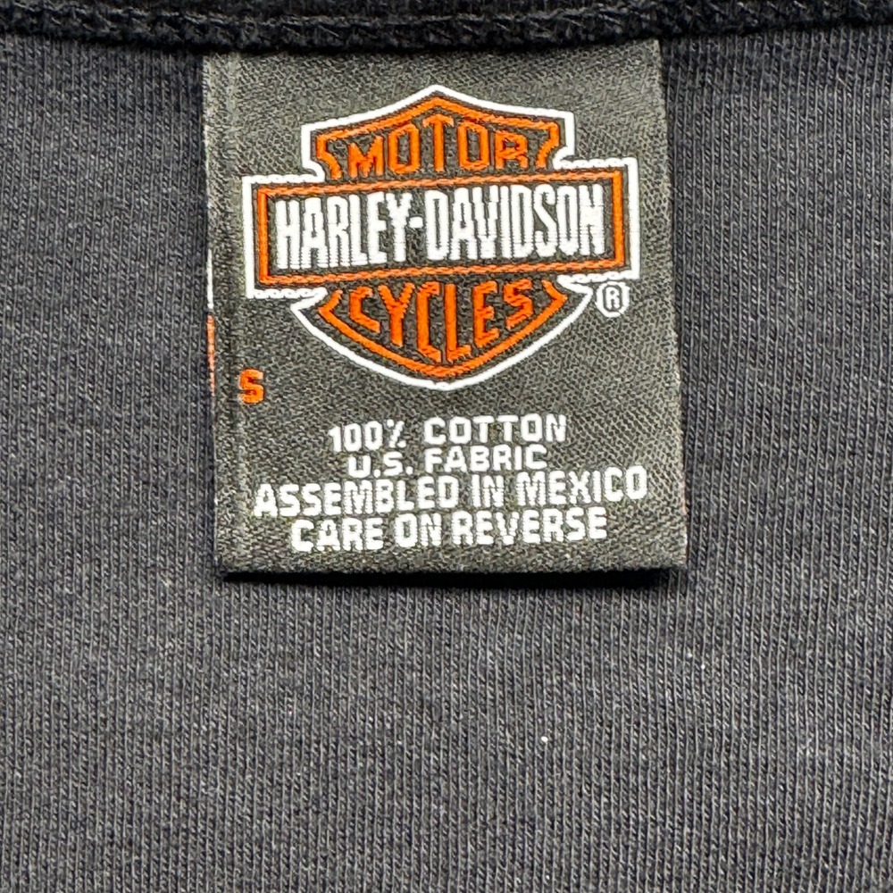 Harley-Davidson Las Vegas Shirt Womens S Black Long Sleeve Tribal Graphic Tee - Picture 3 of 11